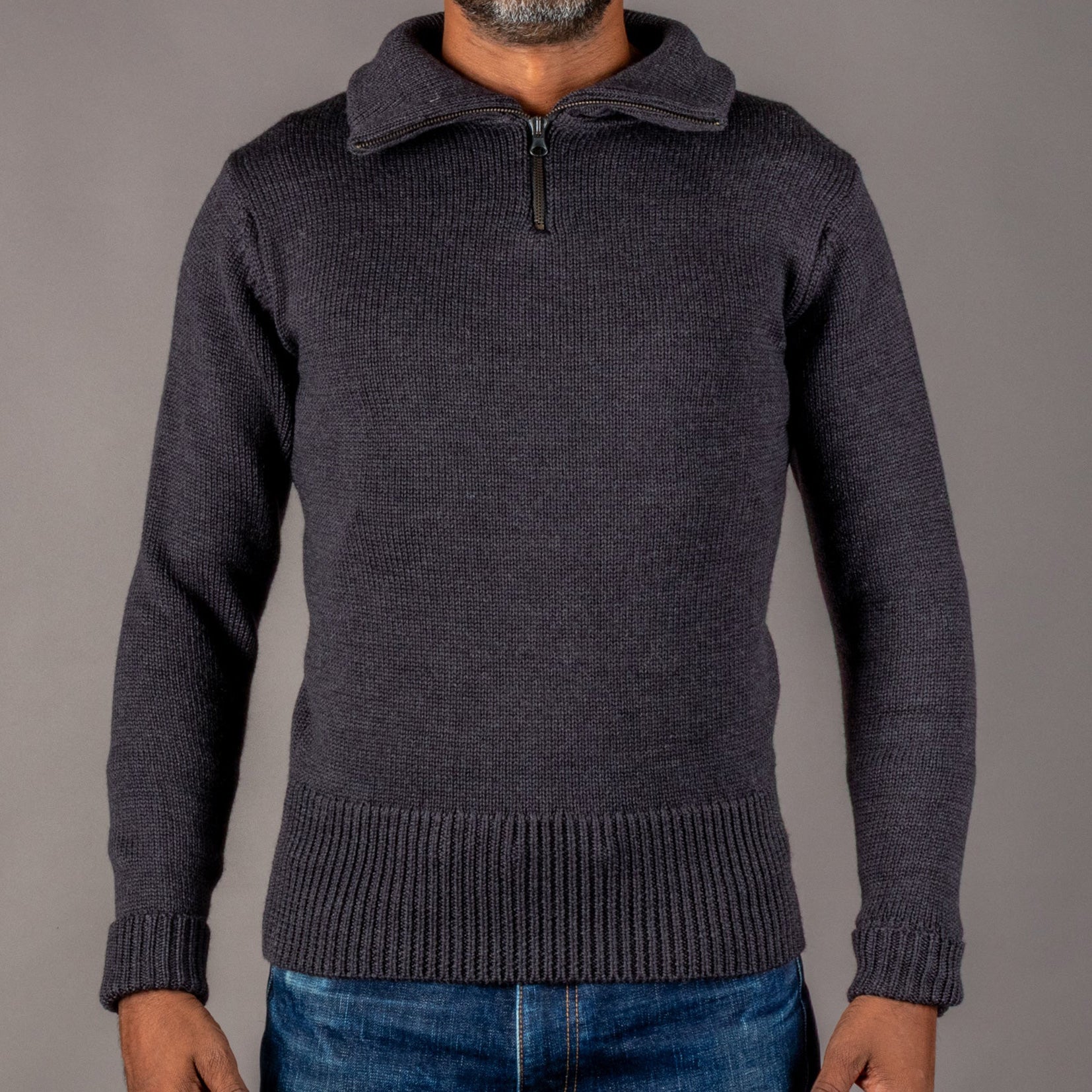 Pike Brothers1948 Pull-over en tricot Troyer AnthracitePulloverBritish Parts Luzern