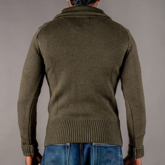 Pike Brothers1948 Pull-over en maille Troyer Army GreenPulloverBritish Parts Luzern