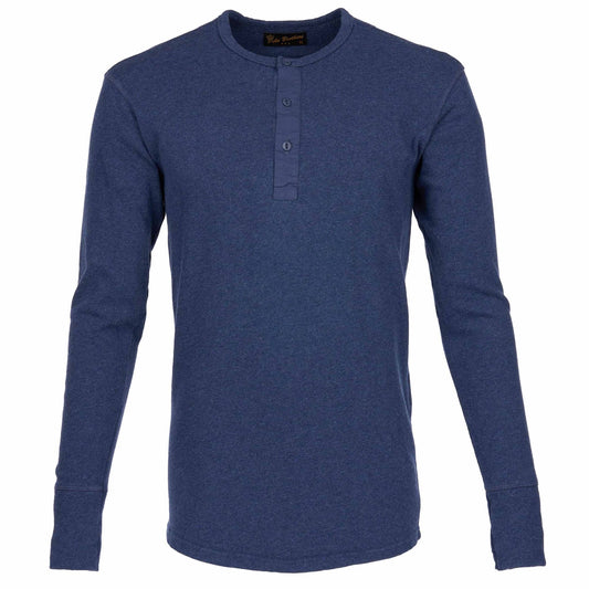 Pike Brothers1954 Chemise utilitaire à manches longues Indigo MelangeHenleyBritish Parts Luzern