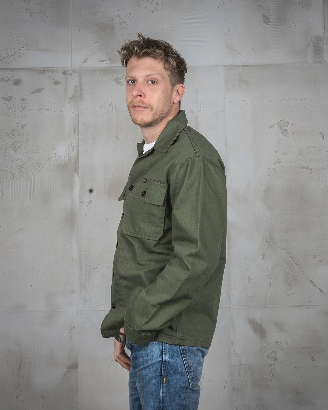 Pike Brothers1962 OG - 107 Shirt OliveVestesBritish Parts Lucerne