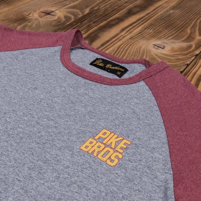 Pike Brothers1968 Baseball Shirt LS red melangeT-shirt à manches longuesBritish Parts Luzern