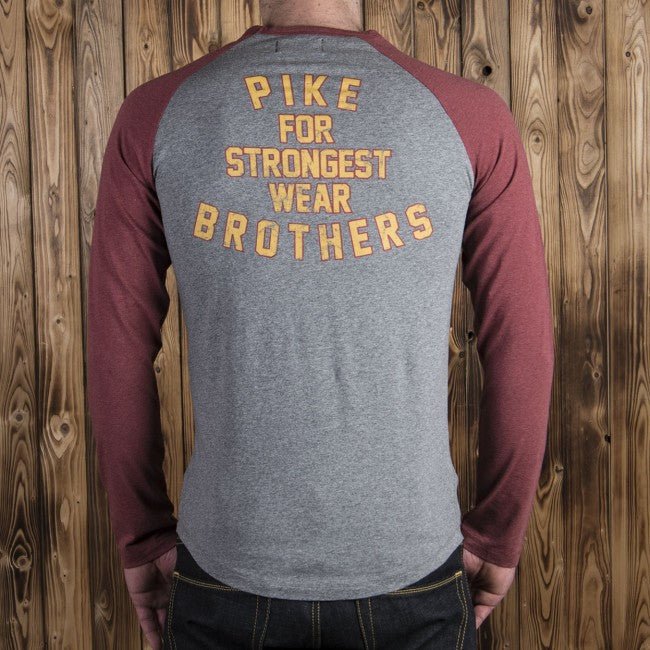 Pike Brothers1968 Baseball Shirt LS red melangeT-shirt à manches longuesBritish Parts Luzern