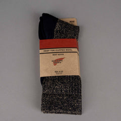 Red Wing ShoesDeep Toe Capped Wool Chaussettes noir / kakiChaussettesBritish Parts Luzern