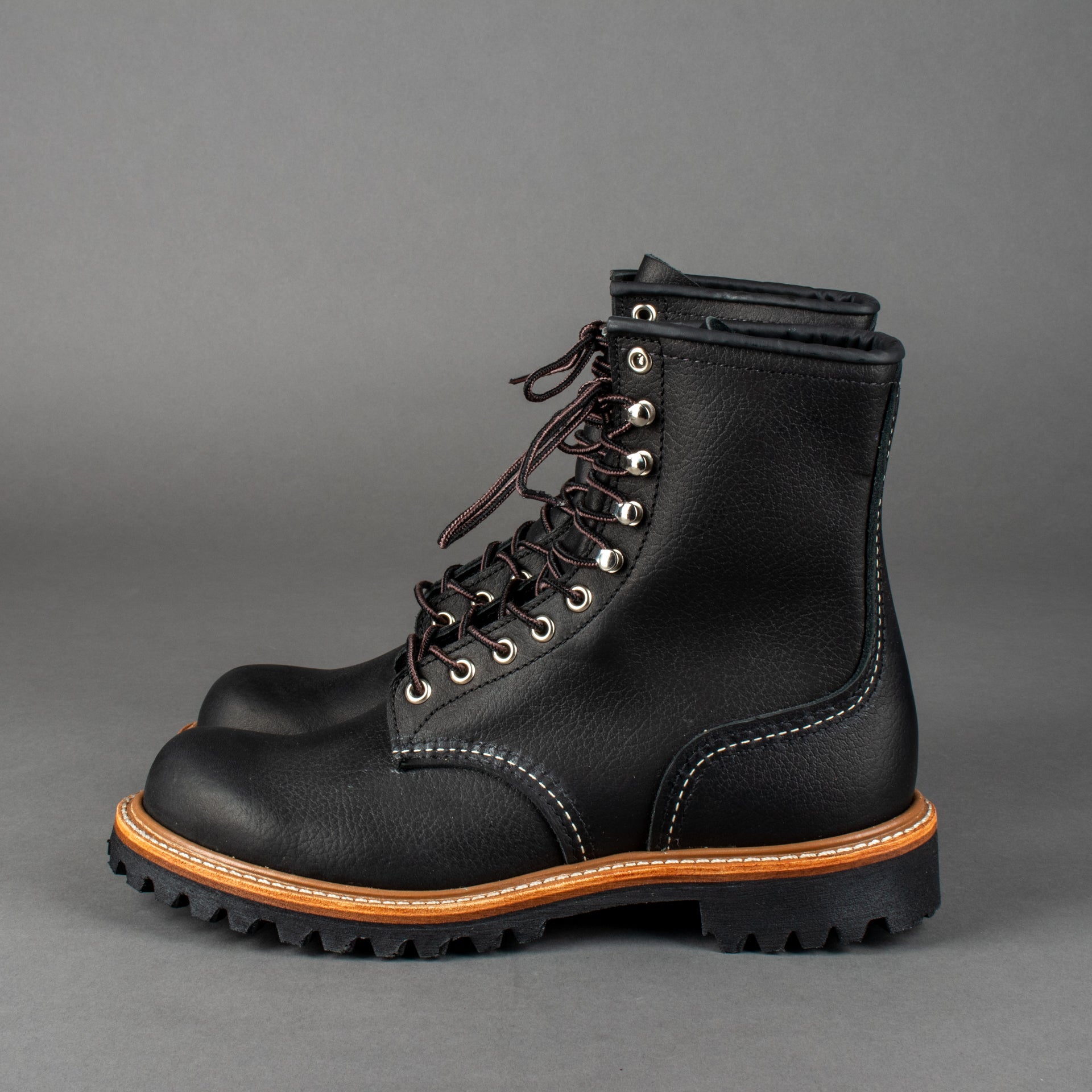 Red Wing ShoesLogger 4501 Black Oil Slick Leather Chaussures pour hommesChaussures British Parts Lucerne