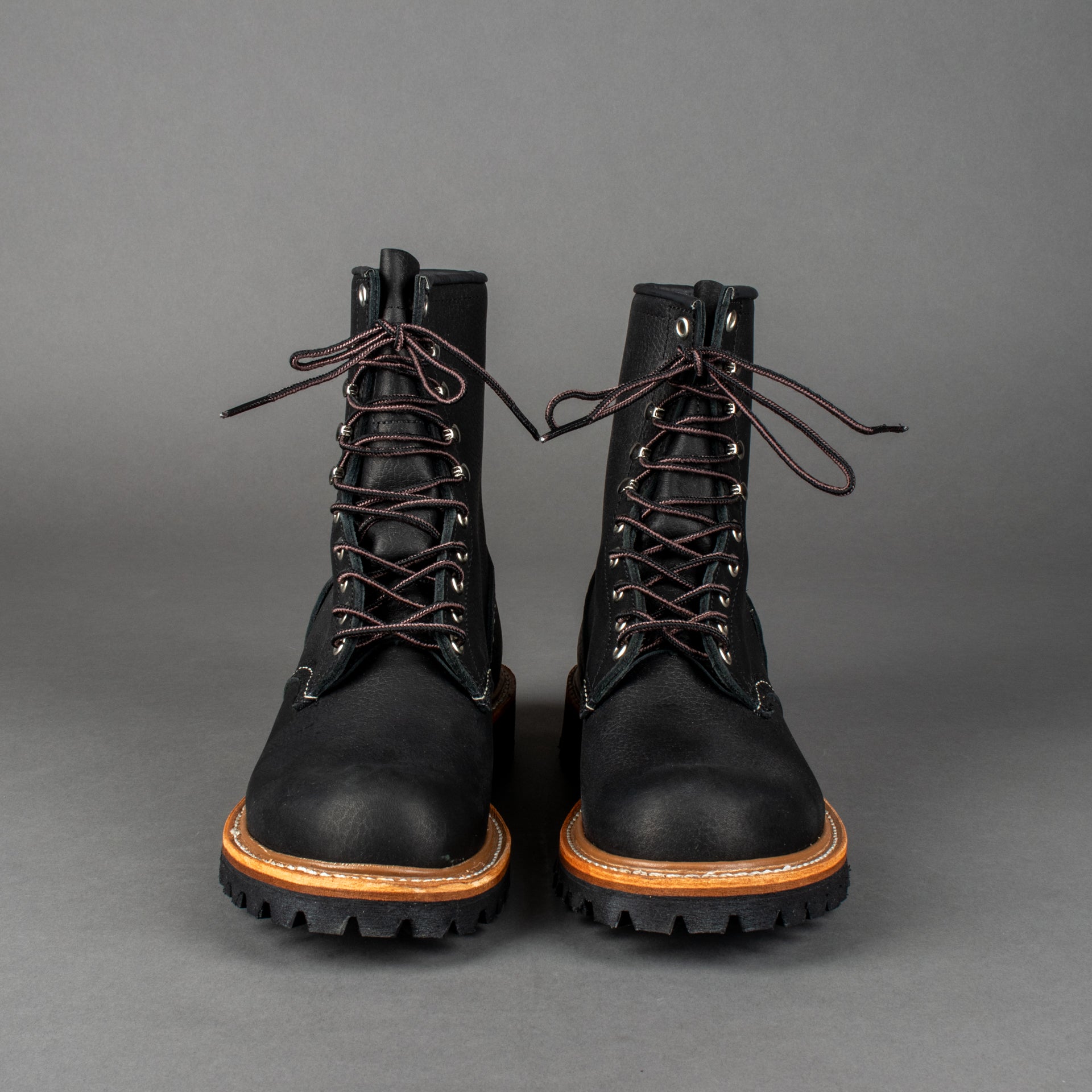 Red Wing ShoesLogger 4501 Black Oil Slick Leather Chaussures pour hommesChaussures British Parts Lucerne