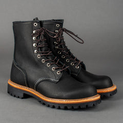 Red Wing ShoesLogger 4501 Black Oil Slick Leather Chaussures pour hommesChaussures British Parts Lucerne