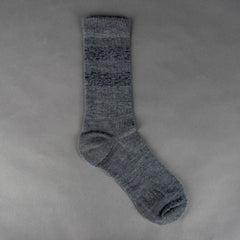 Red Wing ShoesWool Blend Striped Crew Chaussettes Gris/NavyChaussettesBritish Parts Luzern