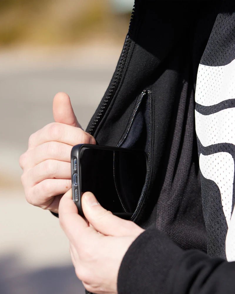 Culture de l'équitationSweat à capuche d'équitation (AA) NoirVeste de moto noirePièces britanniques Lucerne