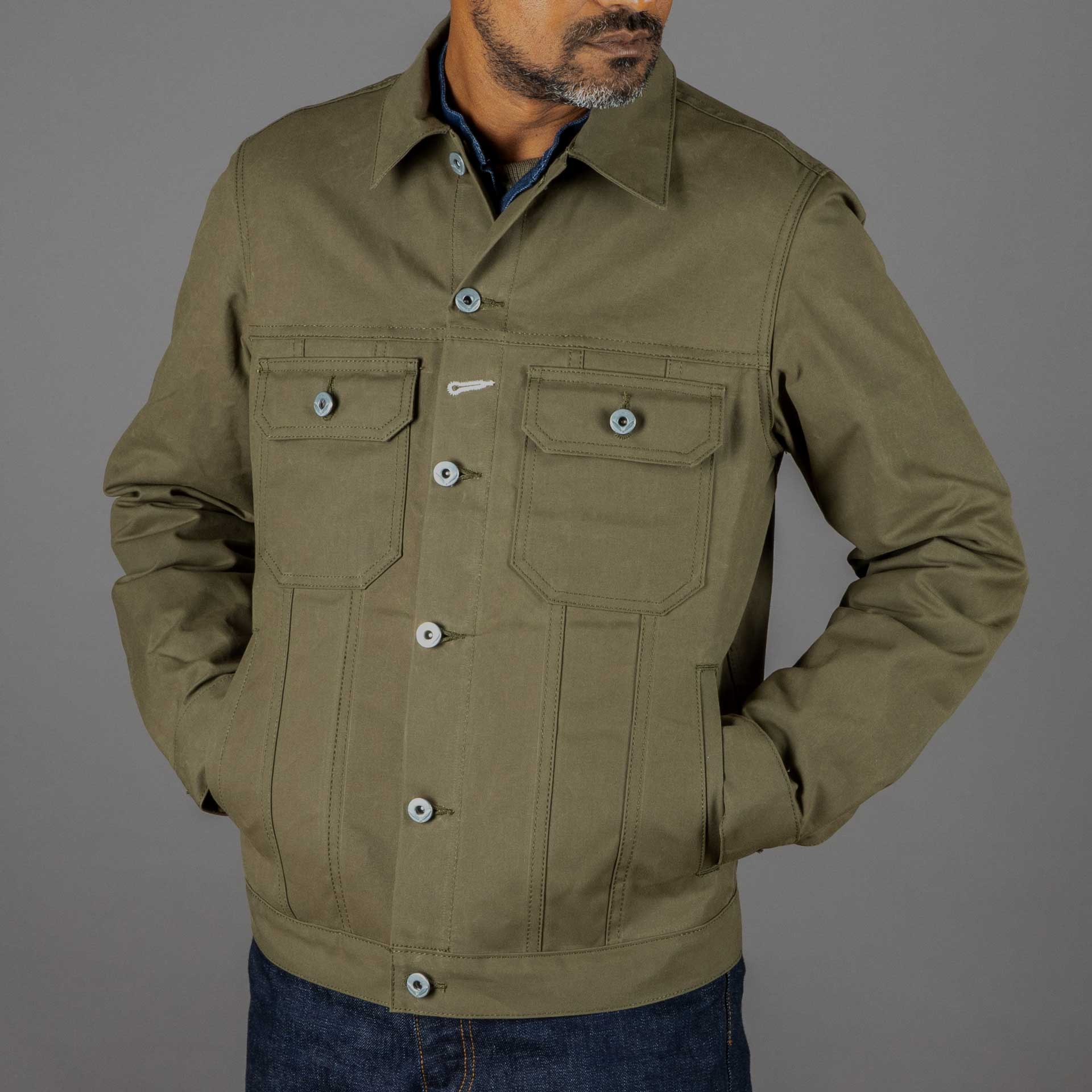 Rogue TerritoryCruiser Jacket Dry Wax Canvas OliveVestesBritish Parts Luzern