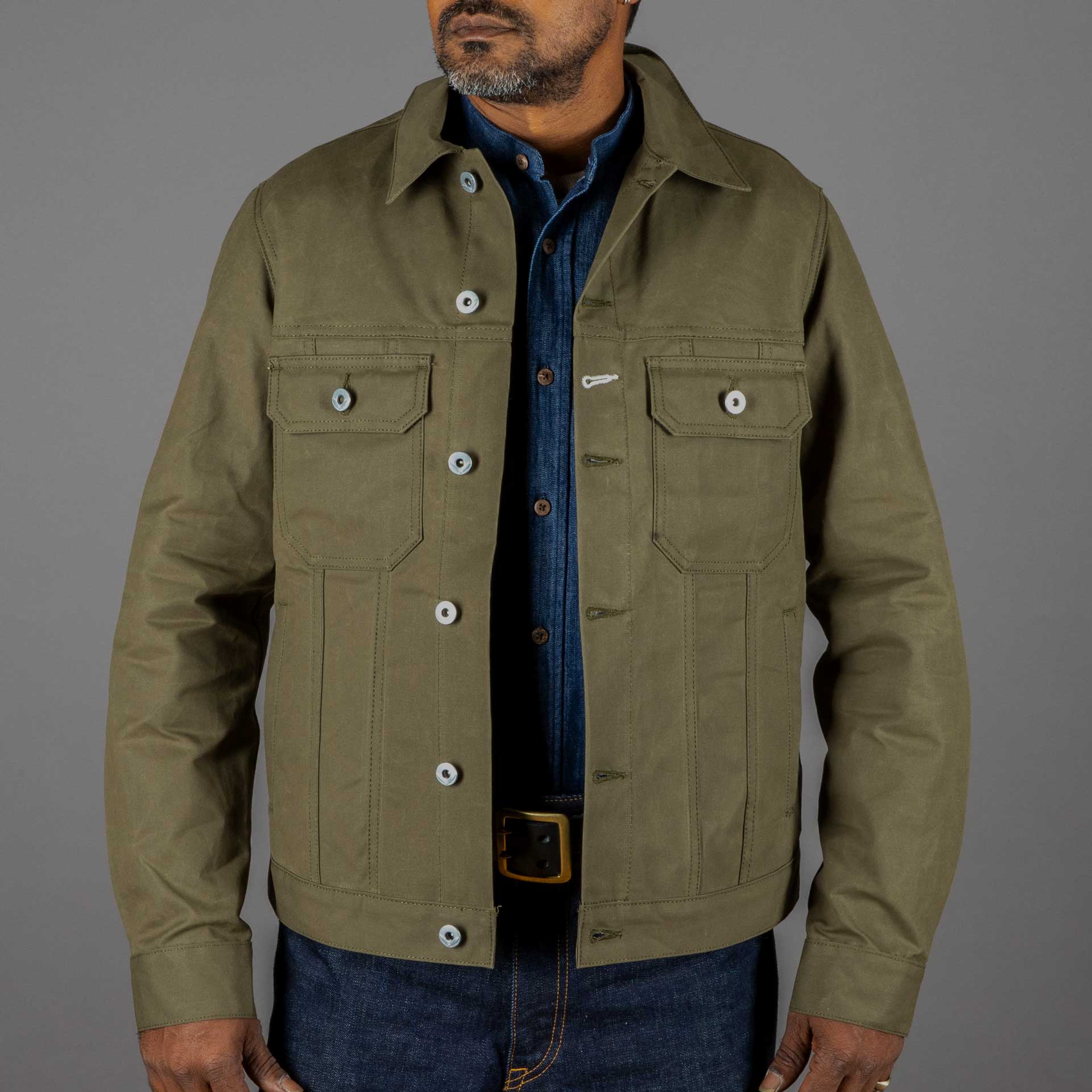 Rogue TerritoryCruiser Jacket Dry Wax Canvas OliveVestesBritish Parts Luzern
