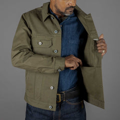Rogue TerritoryCruiser Jacket Dry Wax Canvas OliveVestesBritish Parts Luzern