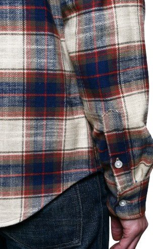 Rogue TerritoryOxford Shirt Khaki Slub PlaidChemiseBritish Parts Lucerne