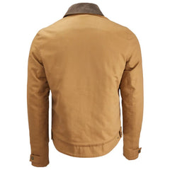 RokkerVeste en toile marron tabacVeste de motoBritish Parts Lucerne