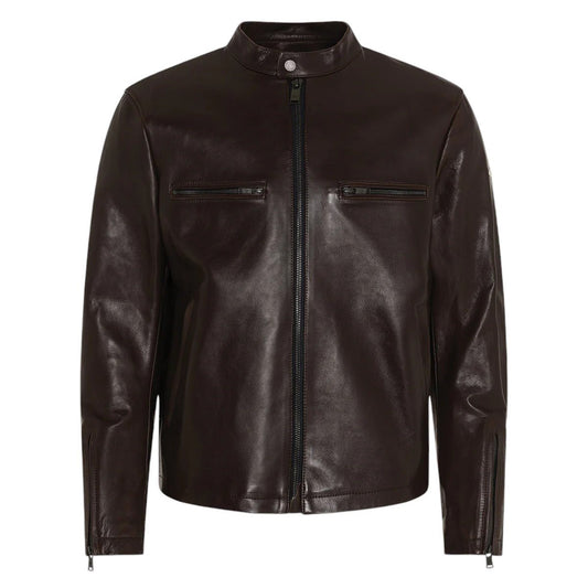RokkerCommander Leather Jacket BrownVeste de motoBritish Parts Luzern