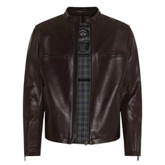RokkerCommander Leather Jacket BrownVeste de motoBritish Parts Luzern