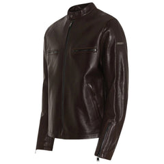 RokkerCommander Leather Jacket BrownVeste de motoBritish Parts Luzern