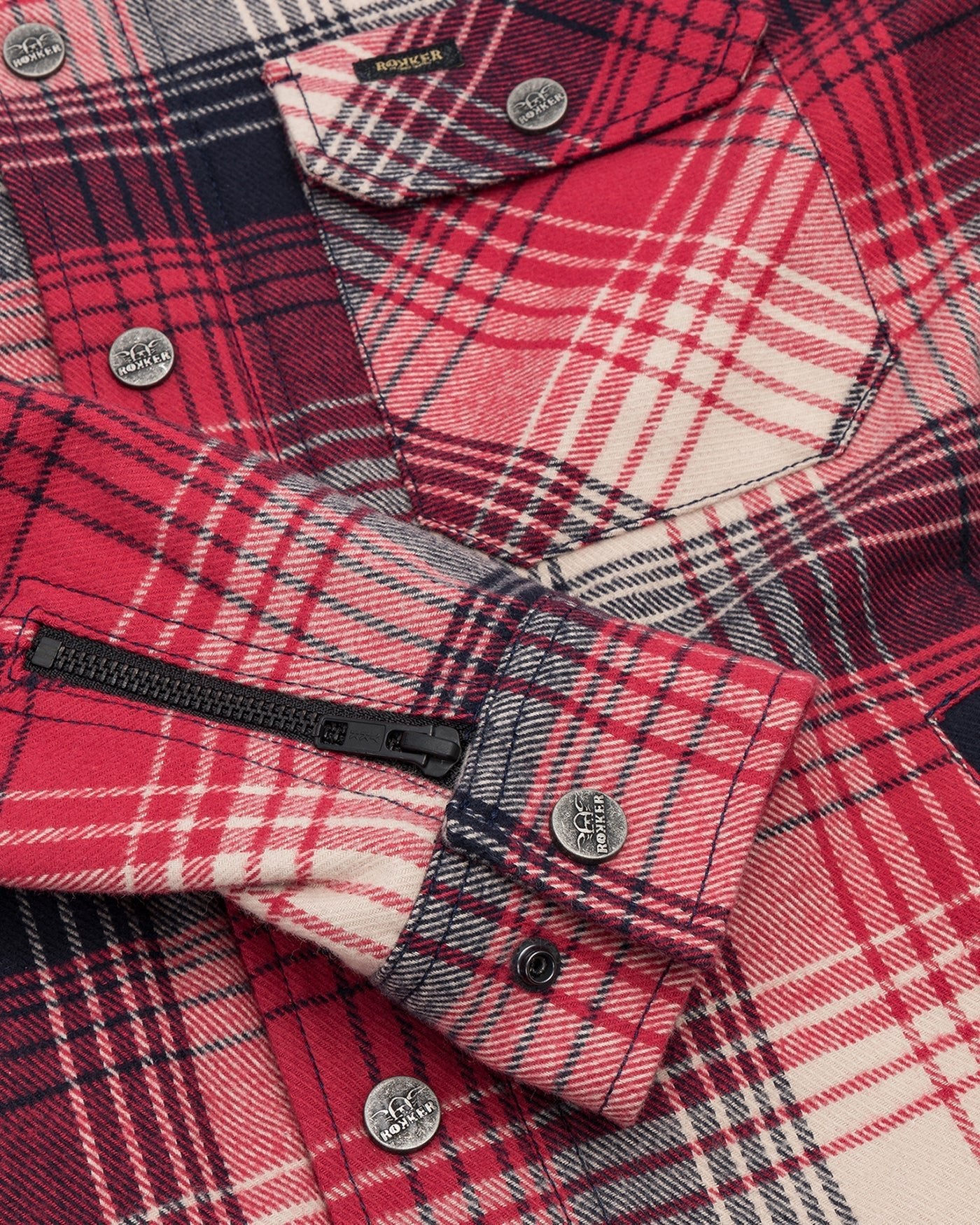 Rokker Houston Rider Shirt Veste de moto rouge British Parts Luzern