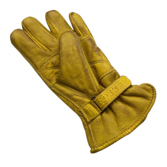 Gants de moto Rokker Ride Hard - Jaune naturel - British Parts Luzern