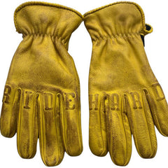 Gants de moto Rokker Ride Hard - Jaune naturel - British Parts Luzern
