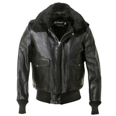 Schott NYCA - 2 aviateurs veste en cuir noirVeste en cuirBritish Parts Luzern