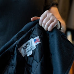 Schott NYCClassic Melton Wool Navy PeacoatManteauBritish Parts Luzern