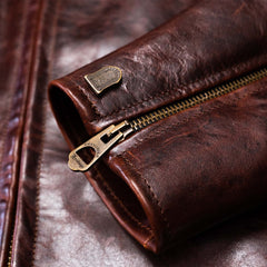 Shangri - La HeritageVarenne Horse Hide Veste en cuir WhiskeyJackenBritish Parts Luzern