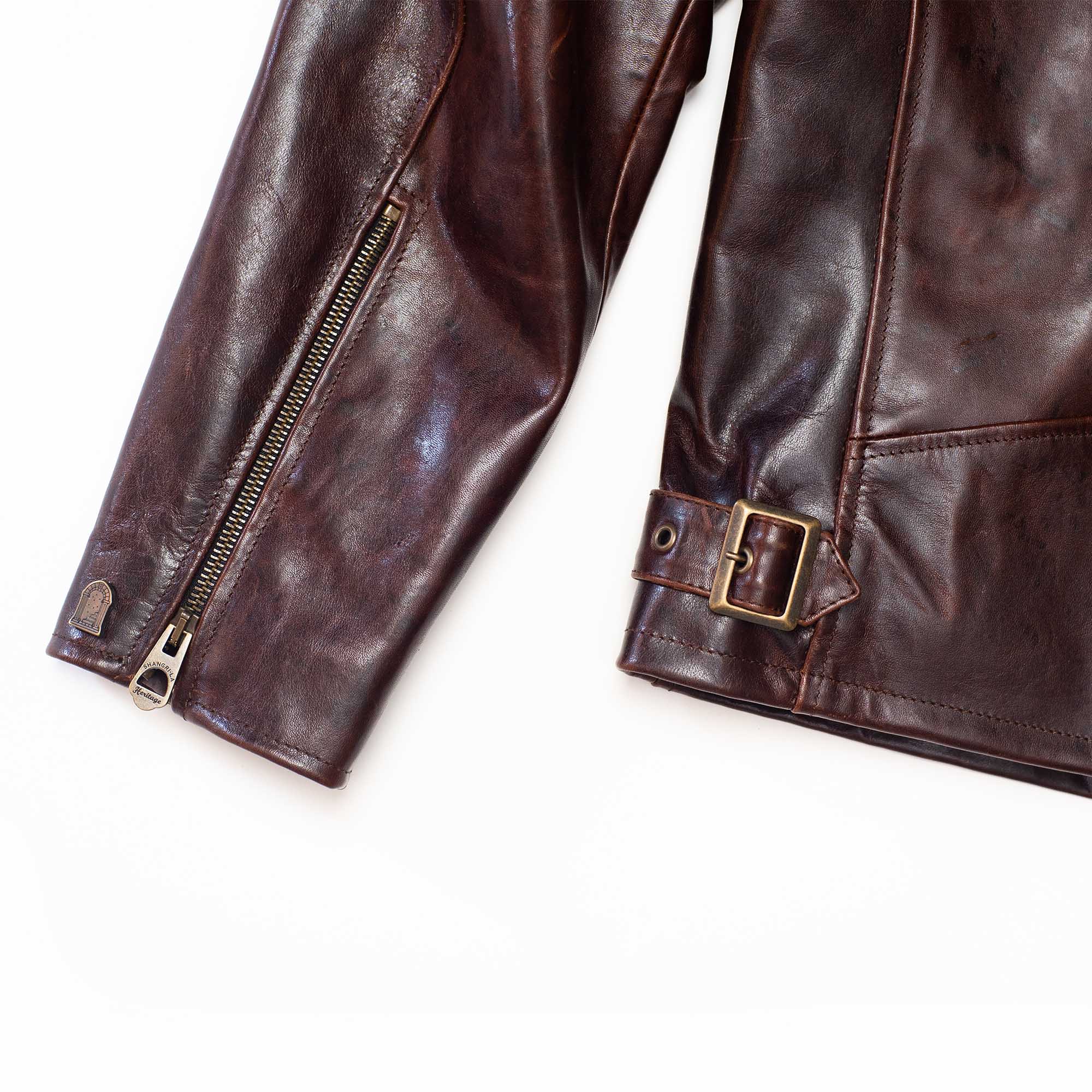 Shangri - La HeritageVarenne Horse Hide Veste en cuir WhiskeyJackenBritish Parts Luzern