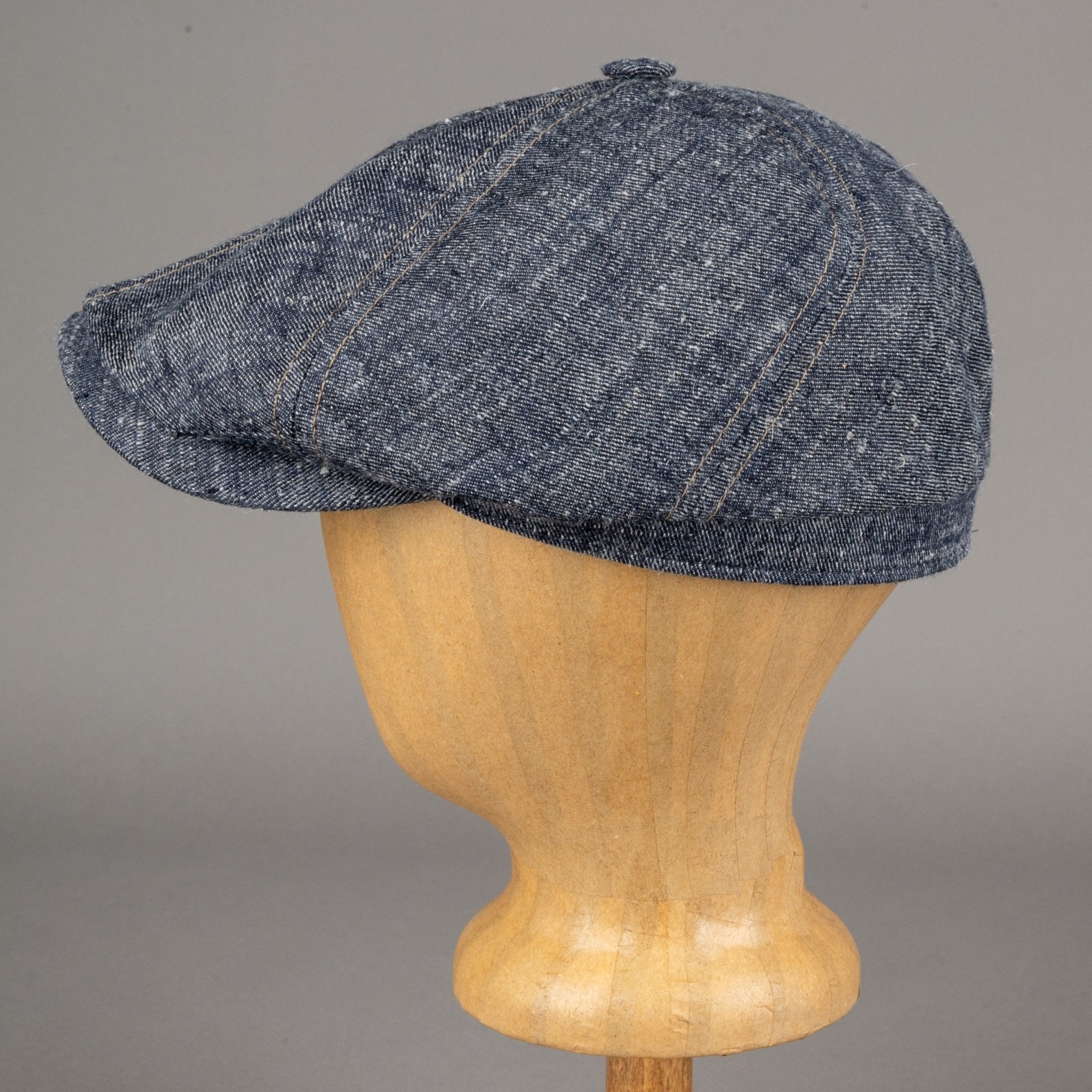 Stetson6 - Panel casquette à visière lin / soie bleuCasquetteBritish Parts Luzern