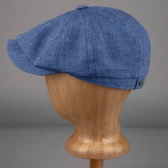 StetsonHatteras Leinen Stripes Casquette à carreaux bleue à rayures blanchesBritish Parts Luzern