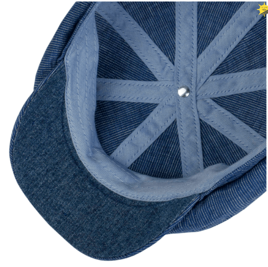 StetsonHatteras Leinen Stripes Casquette à carreaux bleue à rayures blanchesBritish Parts Luzern