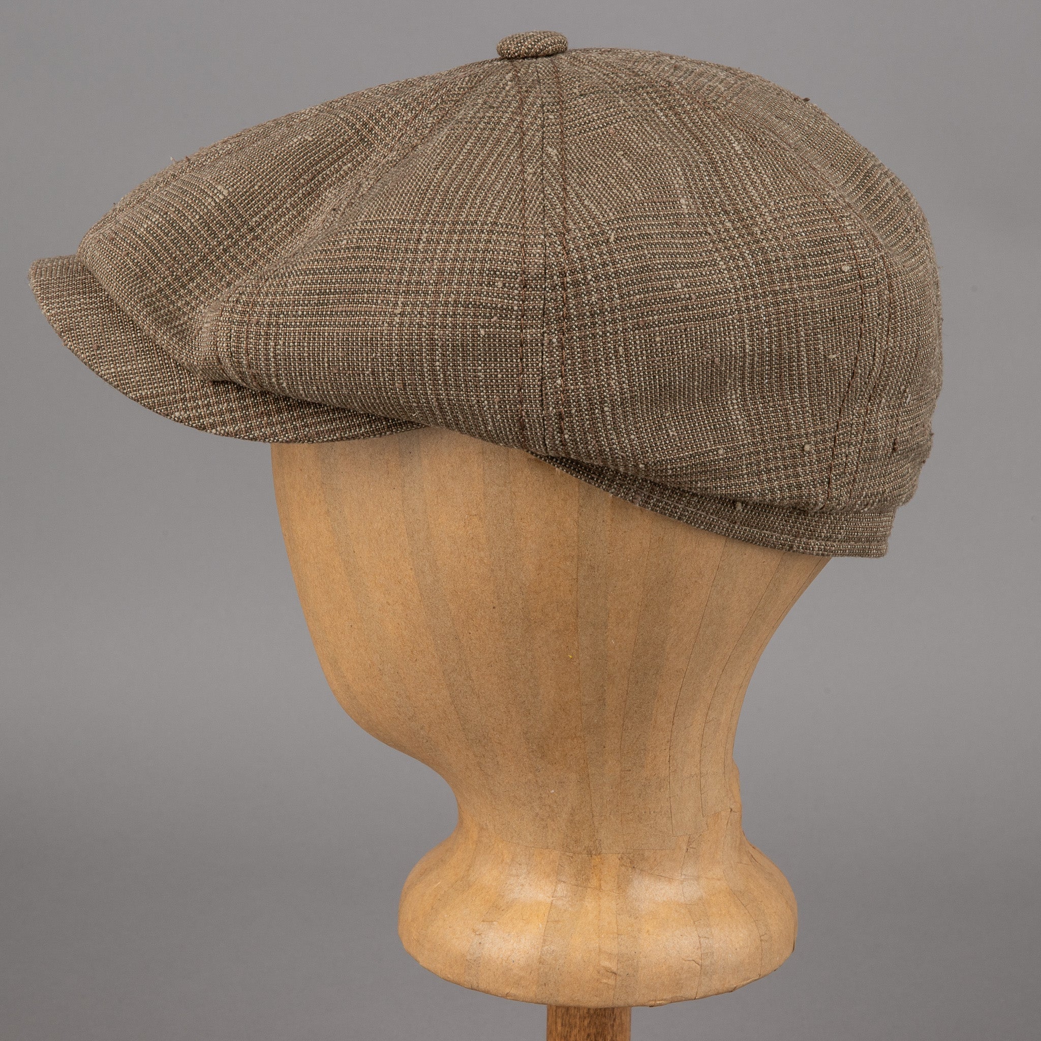 StetsonHatteras Casquette à carreaux en lin/soie oliveCasquetteBritish Parts Luzern