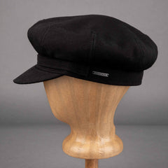 Casquette Rider Stetson en coton supérieur noir British Parts Lucerne