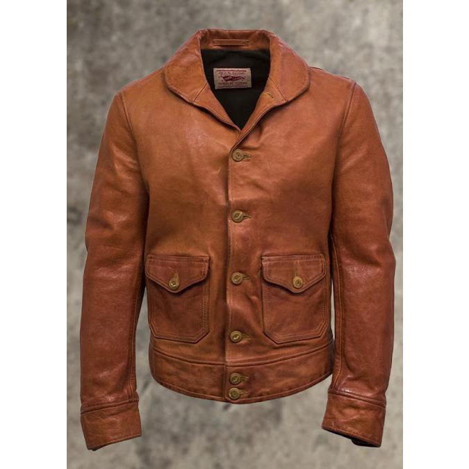 Thedi LeathersMTC - 127913 Veste en cuir de buffle CognacJackenBritish Parts Luzern