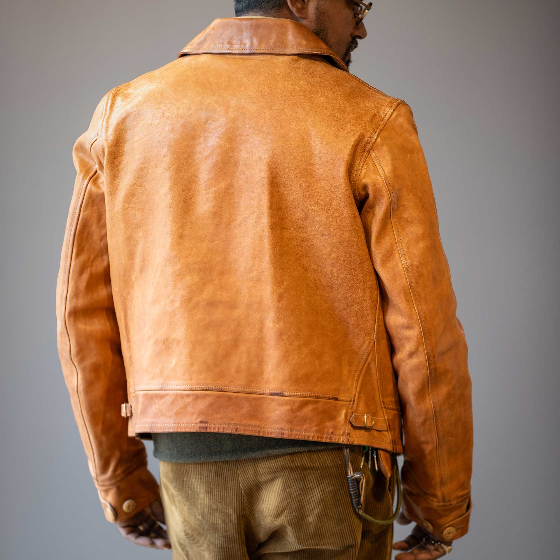 Thedi LeathersMTC - 127913 Veste en cuir de buffle CognacJackenBritish Parts Luzern