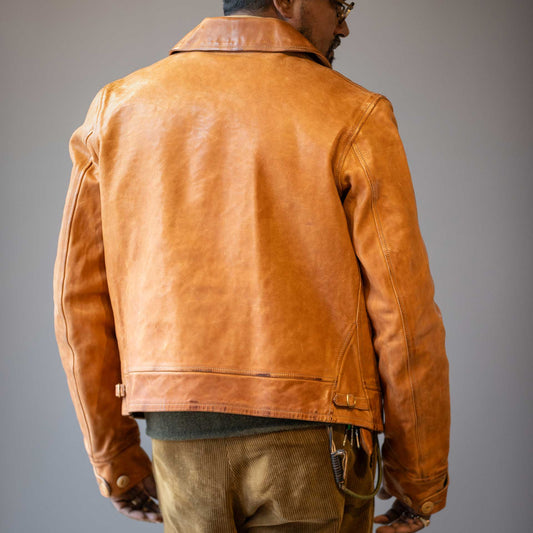 Thedi LeathersMTC - 127913 Veste en cuir de buffle CognacJackenBritish Parts Luzern