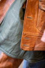 Thedi LeathersMTC - 127913 Veste en cuir de buffle CognacJackenBritish Parts Luzern