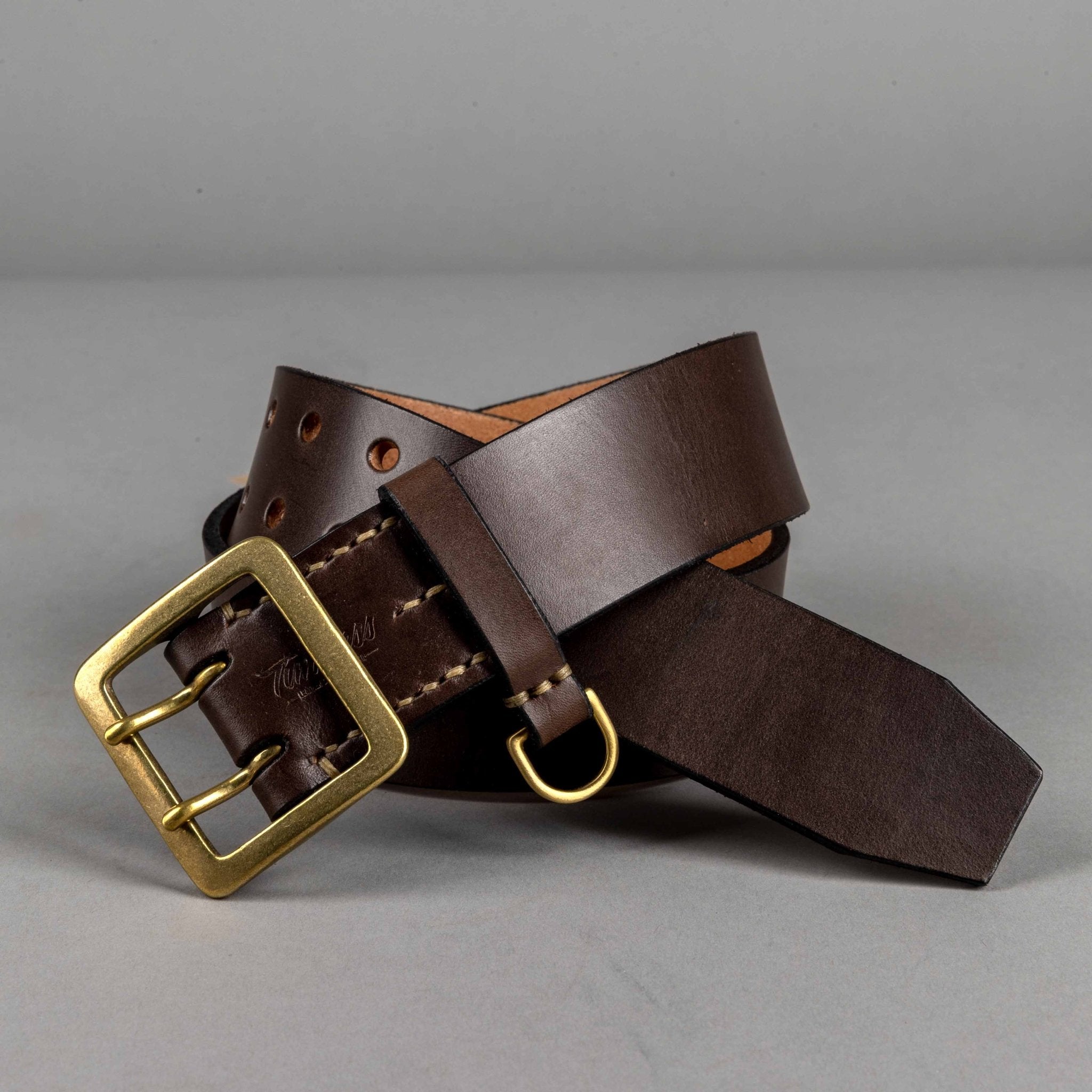 Timeless LeatherCeinture à double ardillon 45mm brunCeintureBritish Parts Luzern