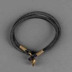 Timeless LeatherBracelet à spirales noirBritish Parts Luzern