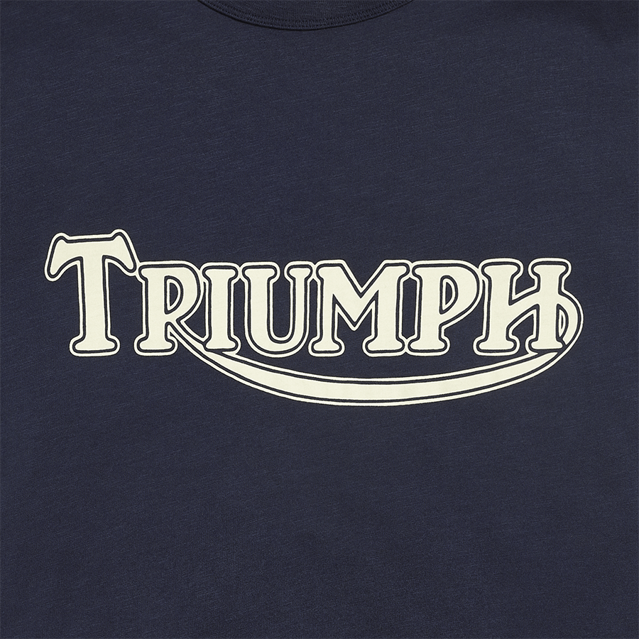 T-shirt Indigo avec joint de fourche Triumph Motorcycles, British Parts Lucerne