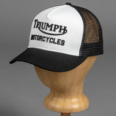 Triumph MotorcyclesOil Trucker Cap blancCasquette de camionBritish Parts Luzern