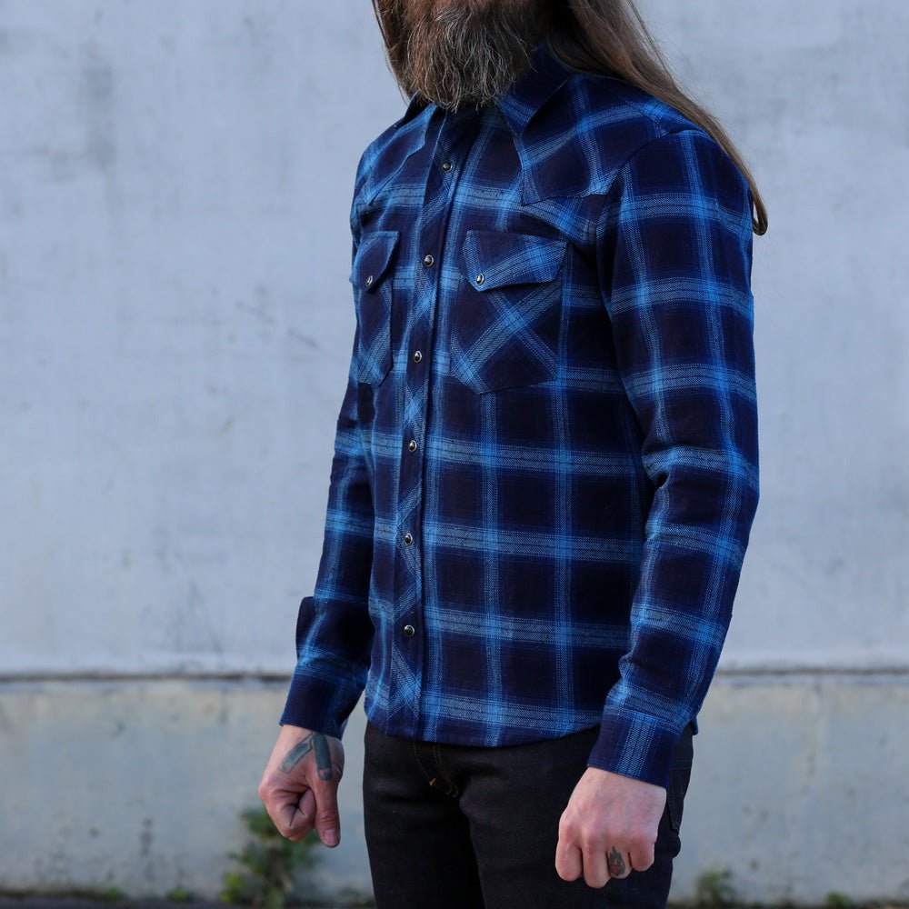 IndigoferaDawson Check Flannel Shirt IndigoHemdBritish Parts Luzern