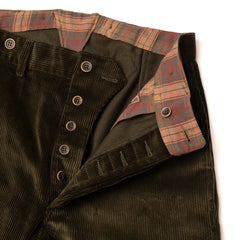 A Piece of Chic "LE MANARD" pantalon de travail en velours côtelé vert foncéPantalonsBritish Parts Luzern