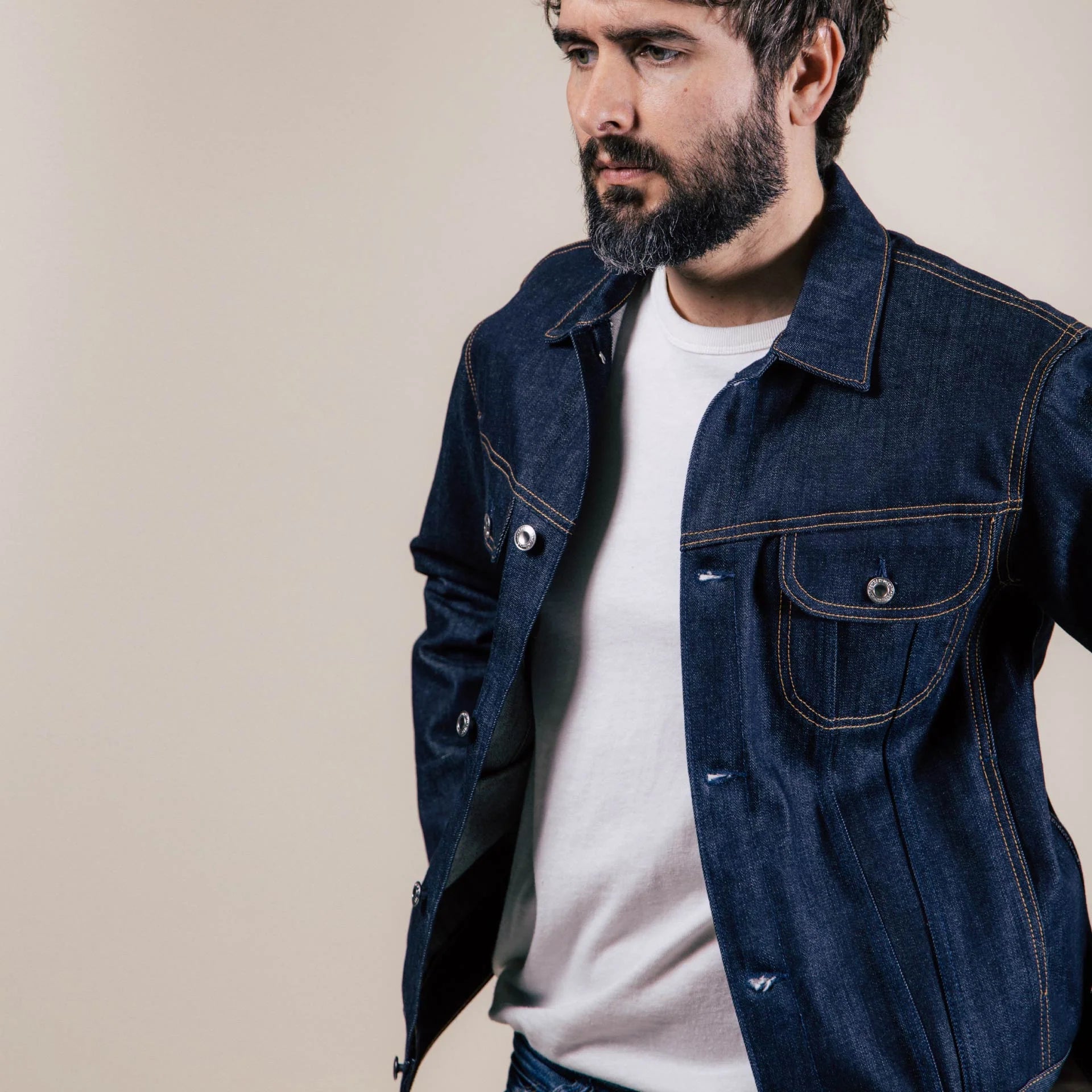 BenzakTrucker Jacket BDJ - 05 Vintage Indigo SelvedgeChemiseBritish Parts Luzern