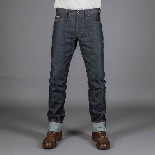 Pantalon en jean à manches bleuesPantalon en jean à manches bleues extra-étroit - Selvage blanc 12.5 ozPantalonBritish Parts Luzern