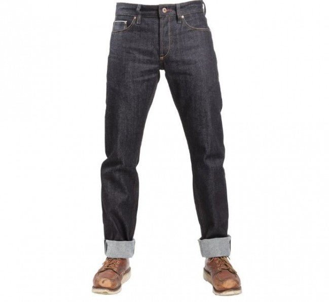 Pantalon en jean à manches bleuesPantalon en jean à manches bleues extra-étroit - Selvage blanc 12.5 ozPantalonBritish Parts Luzern