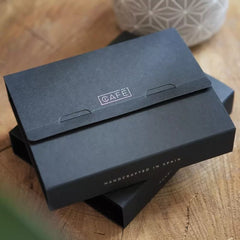 Cafe LeatherLeather Valet Tray All BlackPortefeuilleBritish Parts Luzern