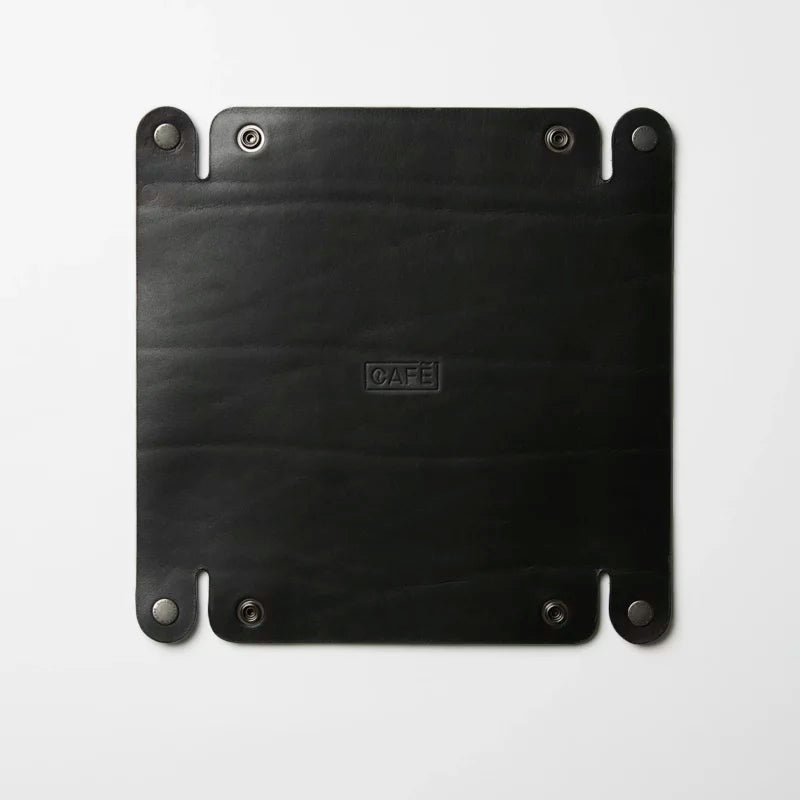 Cafe LeatherLeather Valet Tray All BlackPortefeuilleBritish Parts Luzern