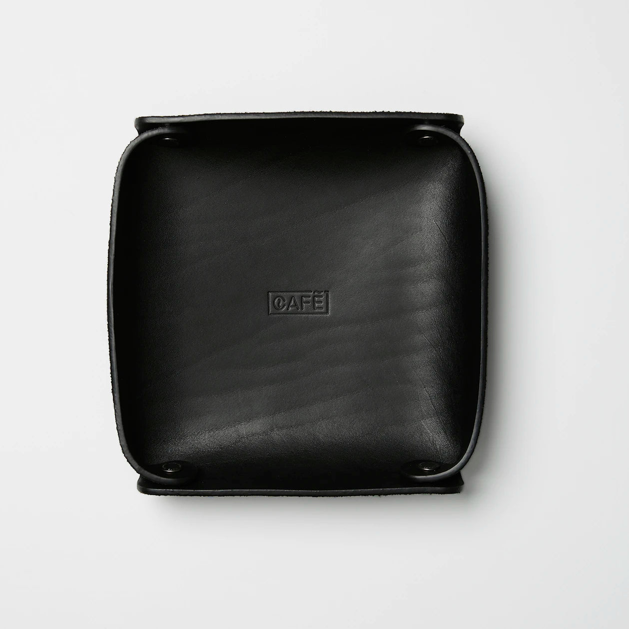 Cafe LeatherLeather Valet Tray All BlackPortefeuilleBritish Parts Luzern