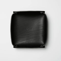 Cafe LeatherLeather Valet Tray All BlackPortefeuilleBritish Parts Luzern