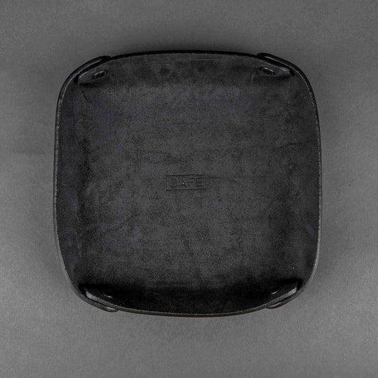 Cafe LeatherLeather Valet Tray All BlackPortefeuilleBritish Parts Luzern